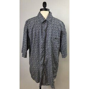 Mens Retro L Summa Button Down Short Sleave Dress Shirt